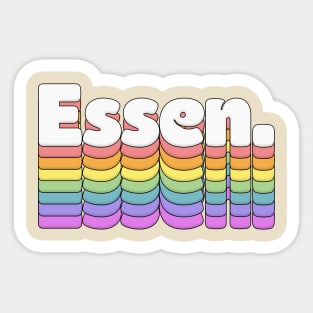 Essen \\\//// Retro Typography Design Sticker